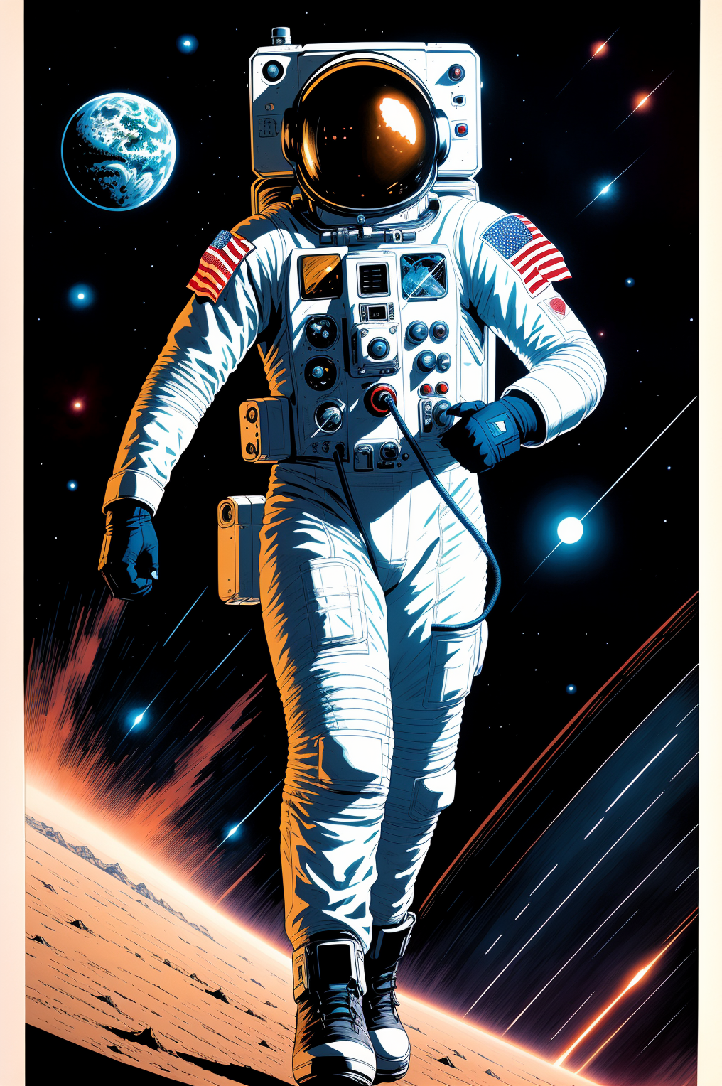 00660-743850274-Astronaut comic art. Comic book cover art. Photorealistic ink art. Techno sci fi. Maximalist surrealism.png